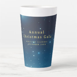 Taza De Café Latte Navidades Holiday Blue Latte Mug