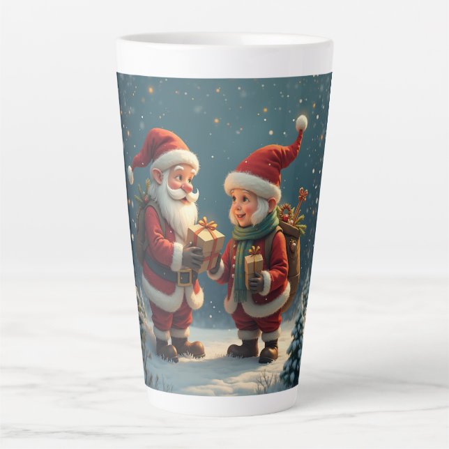 Taza De Café Latte navidades Latte Mug (Anverso)