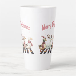 Taza De Café Latte Navidades Latte Mug Merry Ducksmas