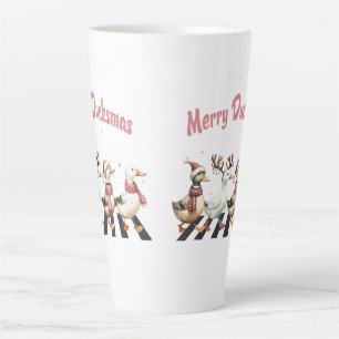 Taza De Café Latte Navidades Latte Mug Merry Ducksmas