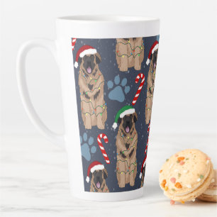 Taza De Café Latte Navidades Leonberger