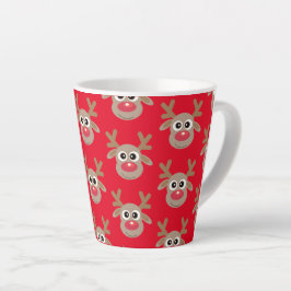 Taza De Café Latte Navidades lindos patrón de Personalizado de renos