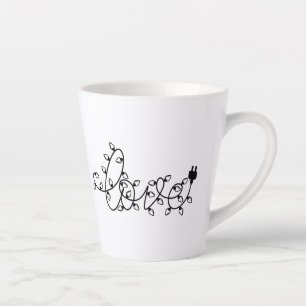 Taza De Café Latte Navidades Luces Love Text-45871