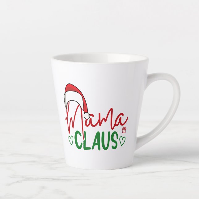 Taza De Café Latte Navidades Mama Claus Design-60094 (Derecha)