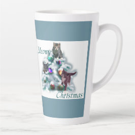 Taza De Café Latte Navidades Meowy