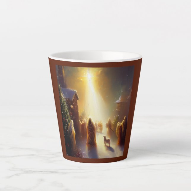 Taza De Café Latte Navidades Milagro 1 (Anverso)
