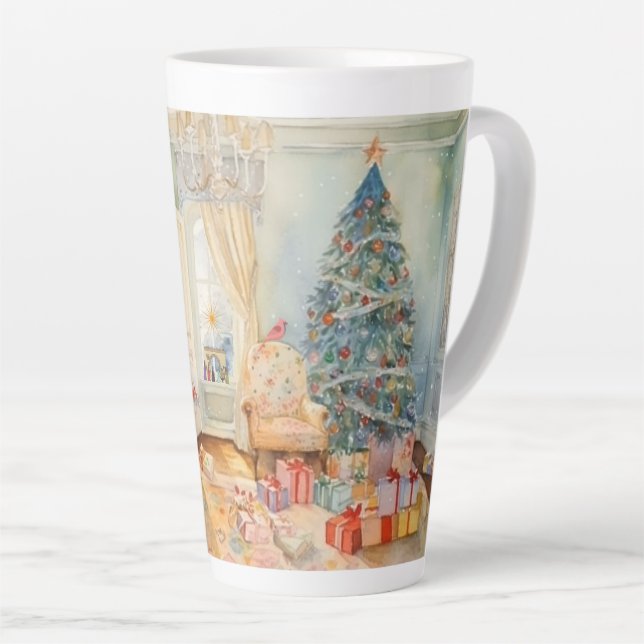Taza De Café Latte Navidades Morning Latte Mug (Ángulo derecho)