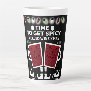 Taza De Café Latte Navidades mulled Red Wine