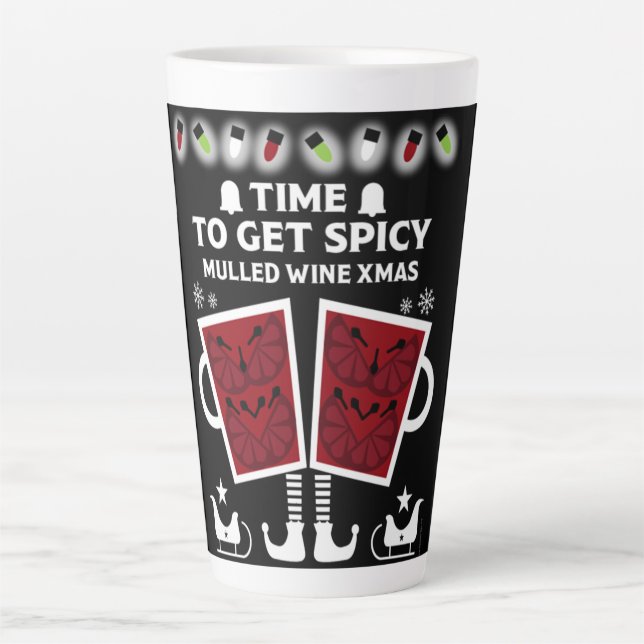 Taza De Café Latte Navidades mulled Red Wine (Anverso)