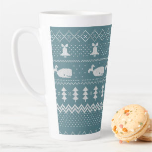 Taza De Café Latte Navidades Patrón de punto de sudor Invierno de bal