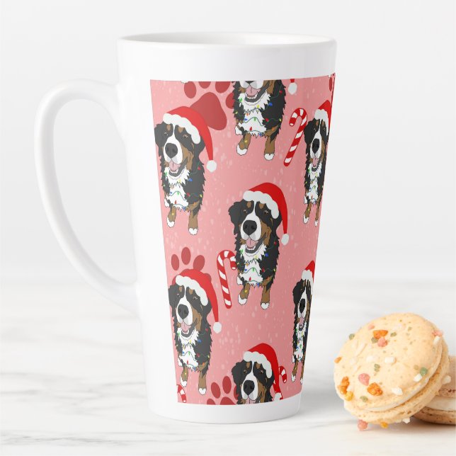 Taza De Café Latte Navidades Perro de montaña Bernese (In situ)