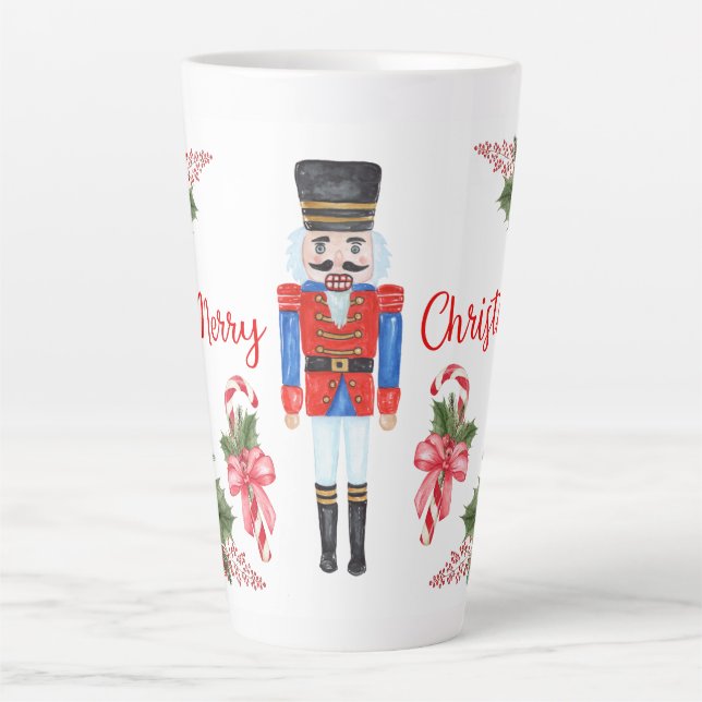Taza De Café Latte Navidades, petardo latte mug (Anverso)