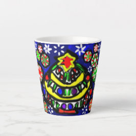 Taza De Café Latte Navidades pop de menta