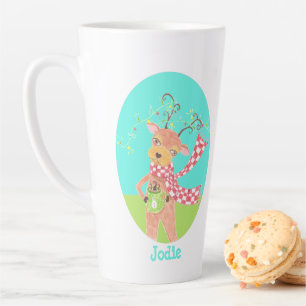 Taza De Café Latte Navidades renos con café Latte Mug