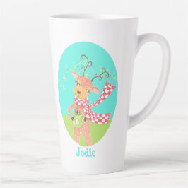 Taza De Café Latte Navidades renos con café Latte Mug