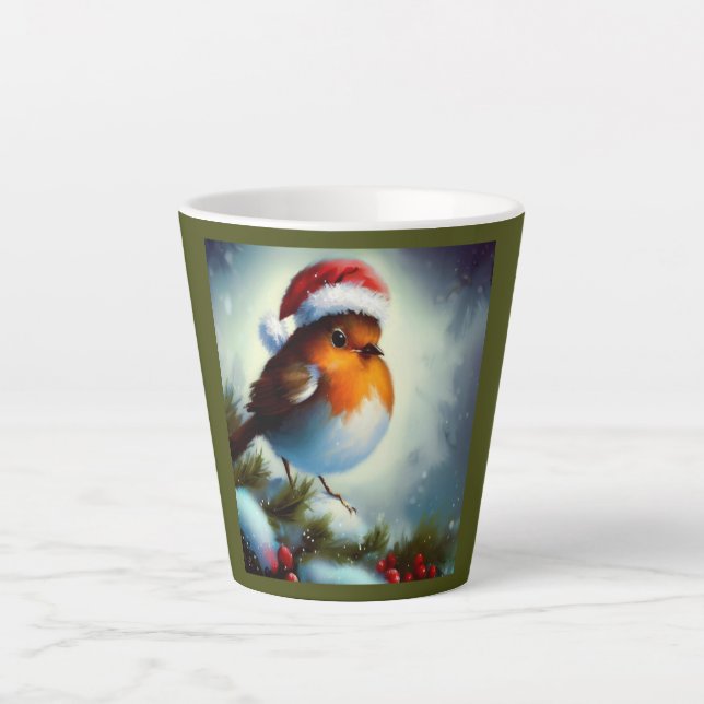 Taza De Café Latte Navidades Robin 3 (Anverso)