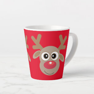 Taza De Café Latte Navidades rojos Personalizado de renos