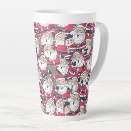 Taza De Café Latte Navidades Santa Latte Mug