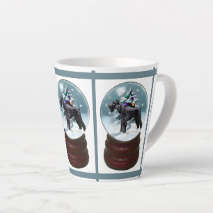 Taza De Café Latte Navidades Schnauzer gigantes