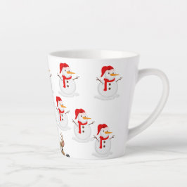 Taza De Café Latte Navidades Snowman