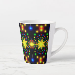 Taza De Café Latte Navidades Star Fractal Design-29440