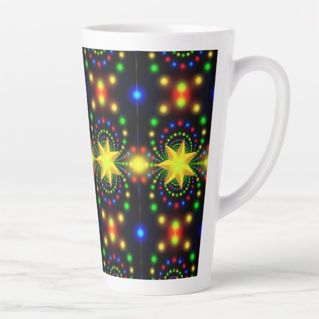 Taza De Café Latte Navidades Star Fractal Design-29440 (Derecha)