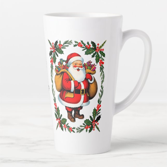 Taza De Café Latte Navidades tradicionales de la época festiva (Derecha)