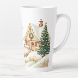 Taza De Café Latte Navidades tradicionales de la época festiva