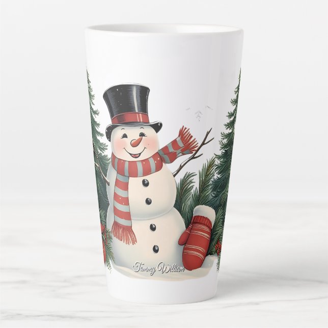 Taza De Café Latte Navidades tradicionales festivos (Anverso)