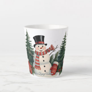 Taza De Café Latte Navidades tradicionales festivos