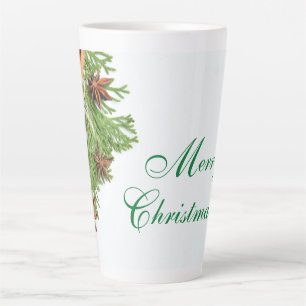 Taza De Café Latte Navidades verdes y cosas latte mug