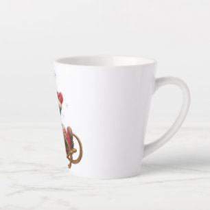 Taza De Café Latte Navidades viajan con un niño de invierno adorable