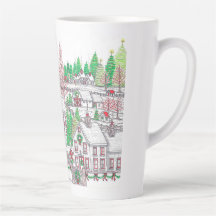 Navidades Village Holiday Latte Mug