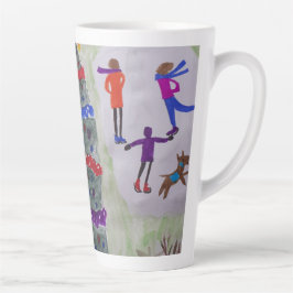 Taza De Café Latte Navidades Village Latte Mug