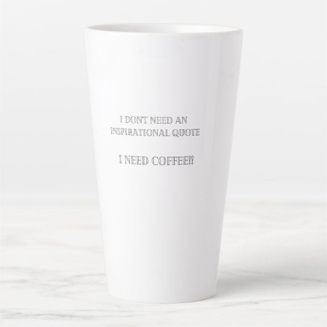 Taza De Café Latte Necesito café (Anverso)