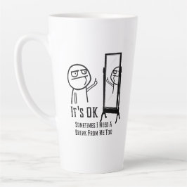 Taza De Café Latte Necesito un Descanso