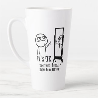Taza De Café Latte Necesito un Descanso