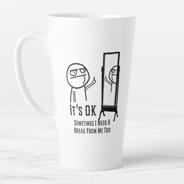 Taza De Café Latte Necesito un Descanso (Izquierda)