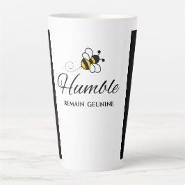 TAZA DE CAFÉ LATTE NEGRO DOS TONOS PERMANECE ABEJA HUMILDE CERÁMICA B