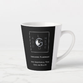 Taza De Café Latte Negro moderno Añadir su logotipo Marketing comerci
