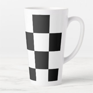Taza De Café Latte Negro y blanco