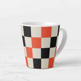 Taza De Café Latte Negro y rojo