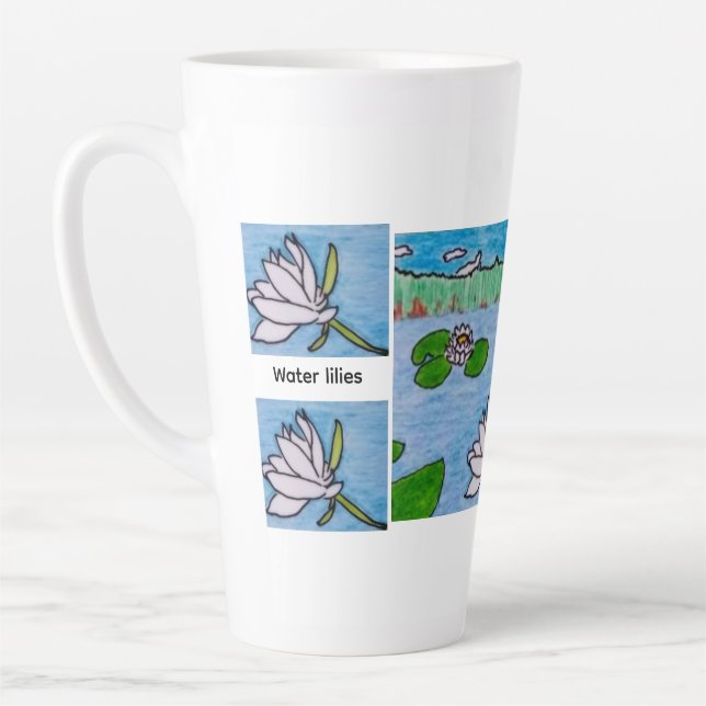 Taza De Café Latte Nenúfares (Izquierda)