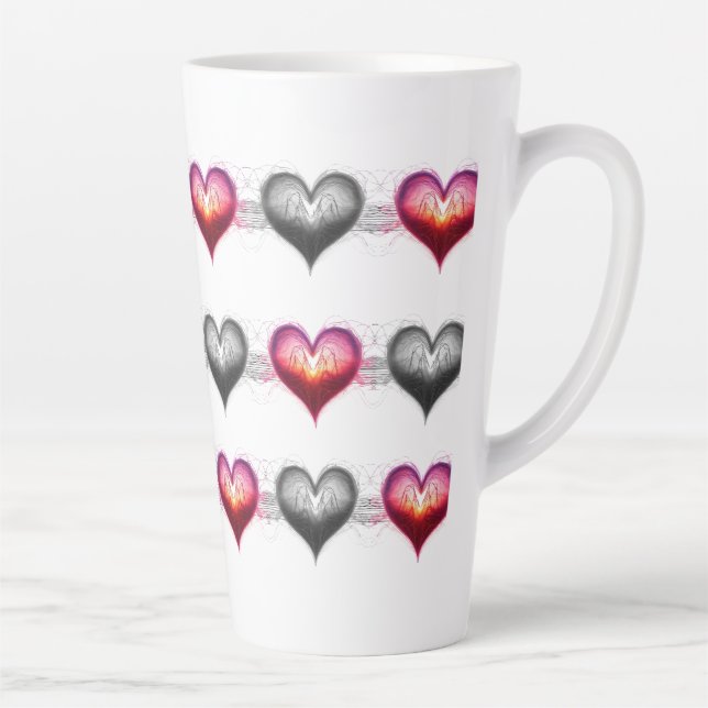 Taza De Café Latte Neon Anatomical Heart iPhone / iPad case (Derecha)