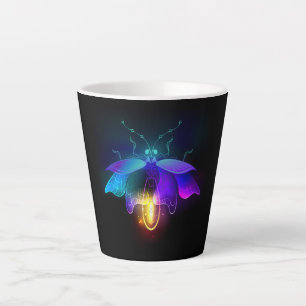 Taza De Café Latte Neon Firefly en negro
