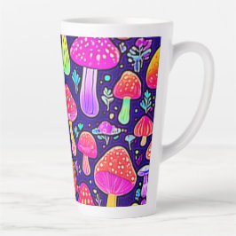 Taza De Café Latte Neón suave: parche para hongos Personalizados