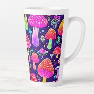 Taza De Café Latte Neón suave: parche para hongos Personalizados