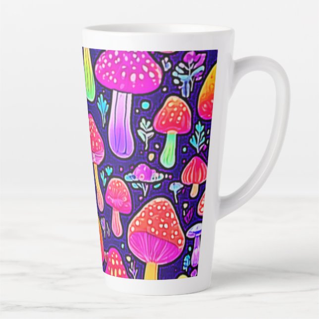 Taza De Café Latte Neón suave: parche para hongos Personalizados (Derecha)