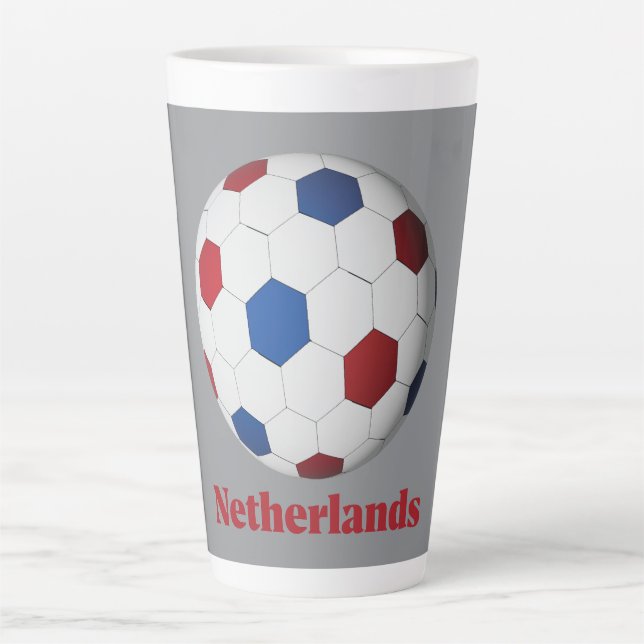 Taza De Café Latte Netherlands Soccer (Anverso)