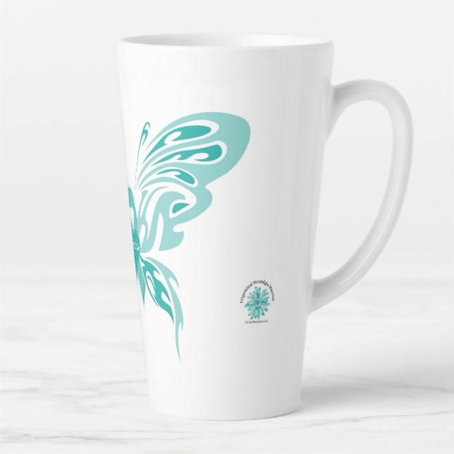 Taza De Café Latte Neuralgia trigeminal Mariposa #4 (Derecha)